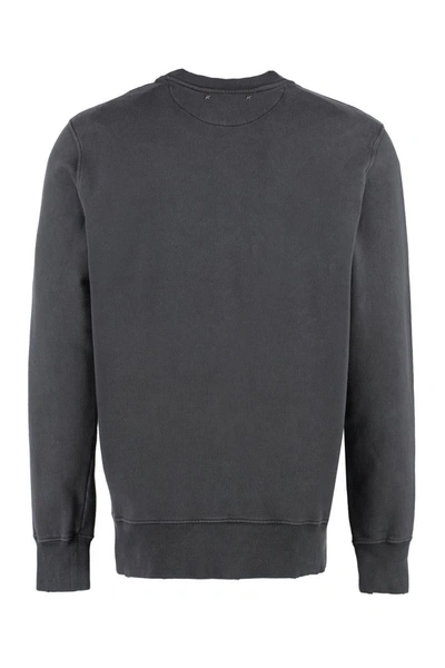 Shop Golden Goose Cotton Crew-neck Sweatshirt In Grey