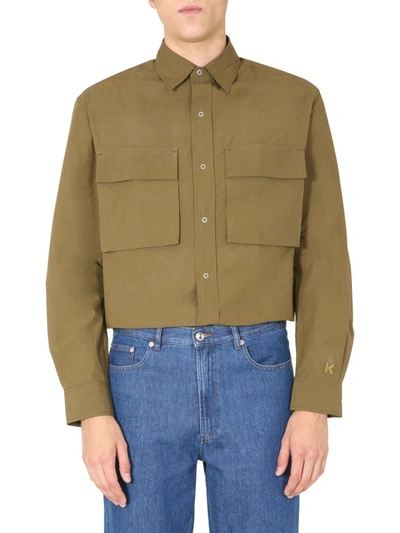 Shop Kenzo Oversize Fit Shirt In Brown