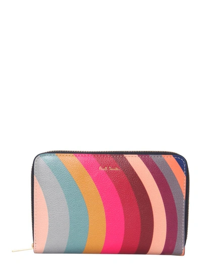 Shop Paul Smith Leather Wallet In Multicolour