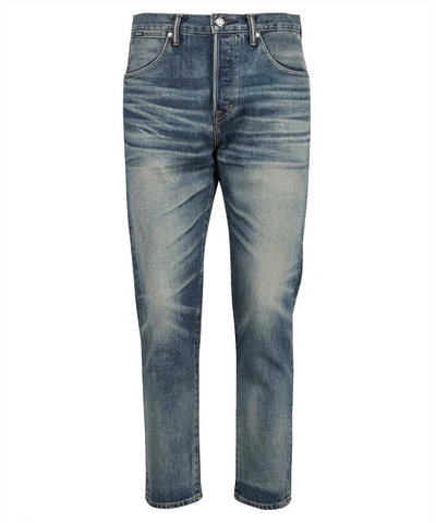 Shop Tom Ford Tapered Fit Jeans In Denim