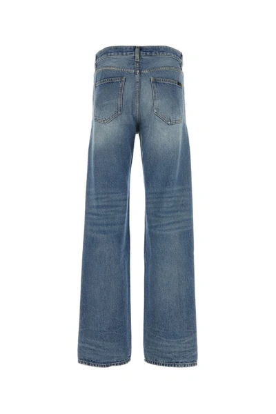Shop Saint Laurent Woman Denim Jeans In Blue