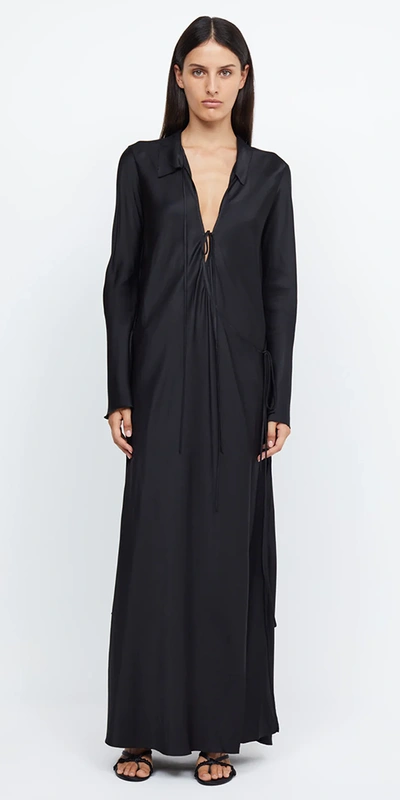 Shop Bec & Bridge Emery Long Sleeve Tie Maxi Dress