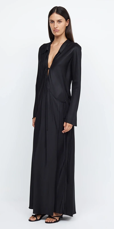 Shop Bec & Bridge Emery Long Sleeve Tie Maxi Dress