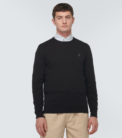 Shop Polo Ralph Lauren Pony Cotton Sweater In Black