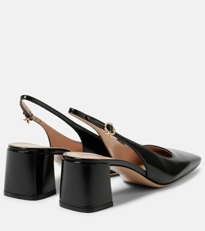 Gianvito Rossi Freeda Sling 55 Square Toe Heels In Black