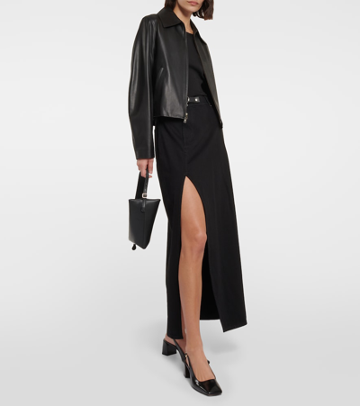 Gianvito Rossi Freeda Sling 55 Square Toe Heels In Black