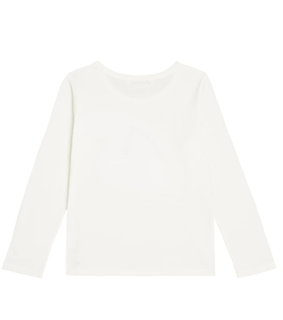 Shop Bonpoint Tidjiane Sequined Cotton Jersey T-shirt In White