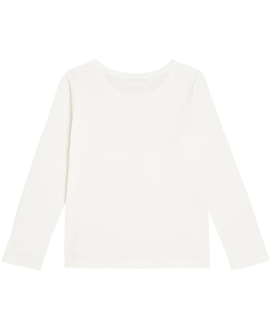 Bonpoint Tidjiane Sequined Cotton Jersey T-shirt In White
