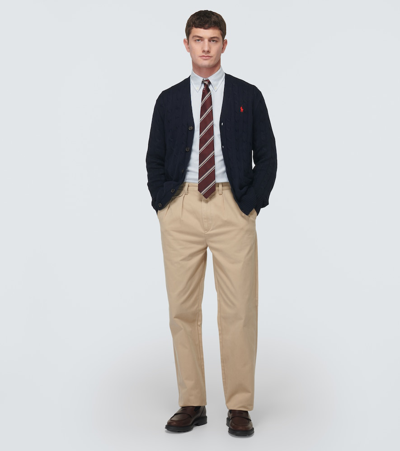 Polo Ralph Lauren Cardigan Mit Zopfmuster In Blue