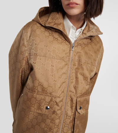 Gucci Gg Canvas Jacket In Brown