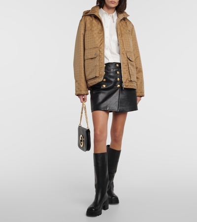 Gucci Gg Canvas Jacket In Brown