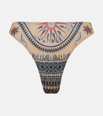 Shop Jean Paul Gaultier Tattoo Collection Printed Bikini Bottoms In Multicoloured