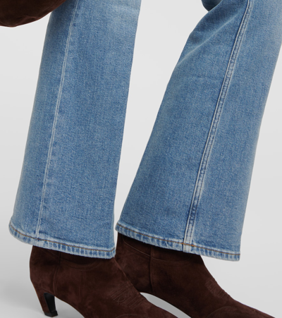 Shop Re/done 70s High-rise Bootcut Jeans In Blue