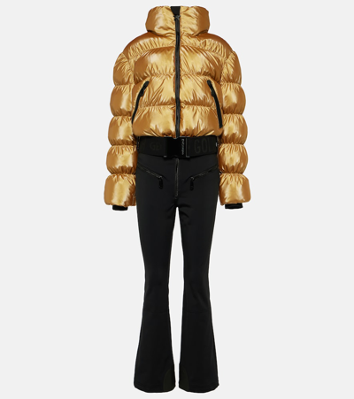 Shop Goldbergh Snowball Down Ski Suit In Gold
