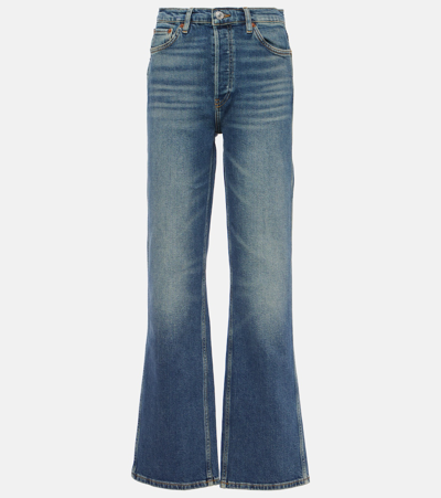 Shop Re/done 90s High-rise Straight Jeans In Blue