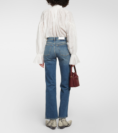 Shop Re/done 90s High-rise Straight Jeans In Blue