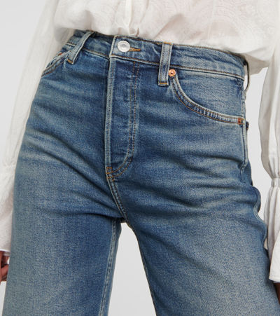 Shop Re/done 90s High-rise Straight Jeans In Blue