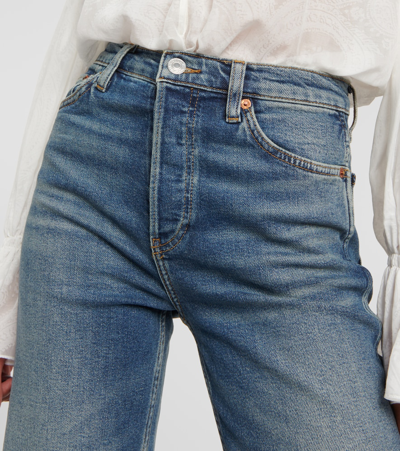 Re/done 90s High-rise Straight Jeans In Blue