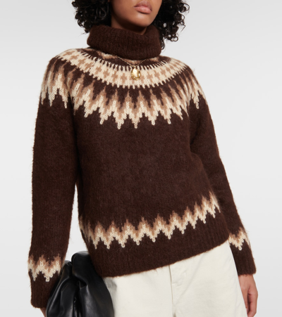 Shop Polo Ralph Lauren Wool-blend Turtleneck Sweater In Brown
