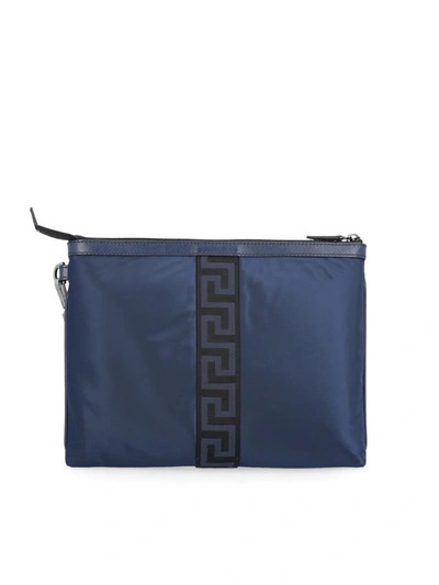 Shop Versace Handbags In Black+ruthenium