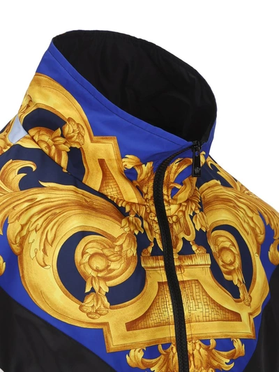 Shop Versace Jackets In Navy + Cobalt + Gold