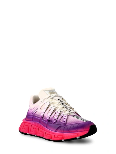 Shop Versace Sneakers In Tropical Pink Dark+orchid Whit