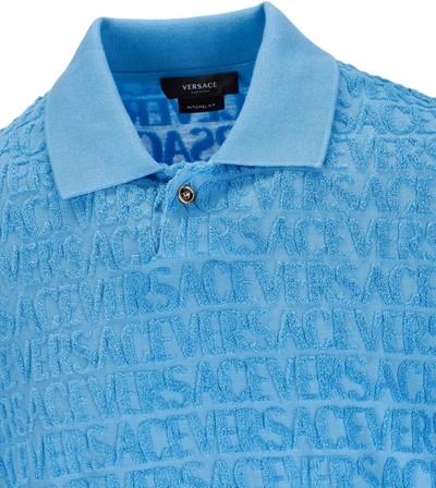 Shop Versace T-shirt And Polo In Blue