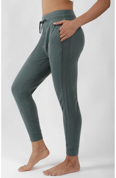 Shop 90 Degree By Reflex Jacquard Joggers In Sage