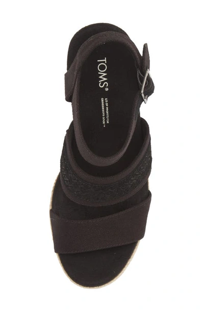 Shop Toms Madelyn Wedge Sandal In Black
