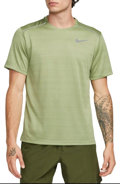 Shop Nike Miler Dri-fit Running T-shirt In Alligator/ Reflective Silv