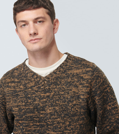 Shop Undercover Intarsia Wool Sweater In Brown