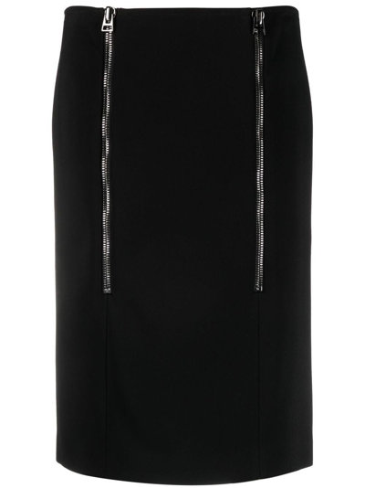 Shop Tom Ford Zip-detail Pencil Skirt In Nero