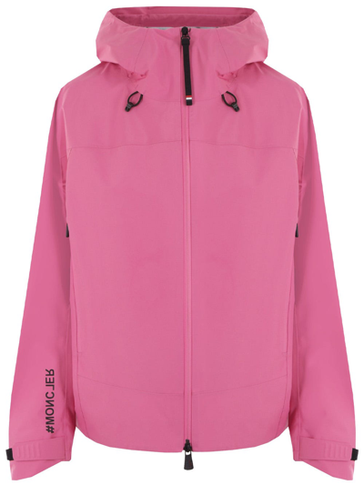 Shop Moncler Pink Meribel Jacket In Technical Fabric