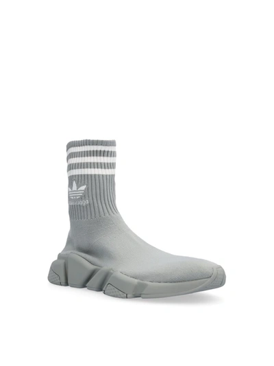 Shop Adidas X Balenciaga Balenciaga - Adidas Sneakers In Bal Grey/white