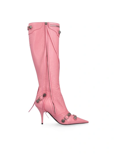 Shop Balenciaga Boots In Sweet Pink/silver