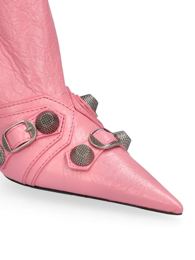 Shop Balenciaga Boots In Sweet Pink/silver