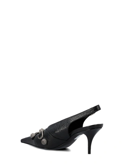 Shop Balenciaga Flat Shoes In Black/aged Nikel