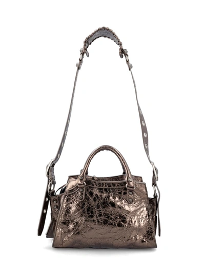 Shop Balenciaga Handbags In Dark Bronze