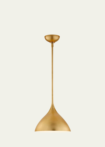 Shop Visual Comfort Signature Agnes Small Pendant By Aerin In Gold