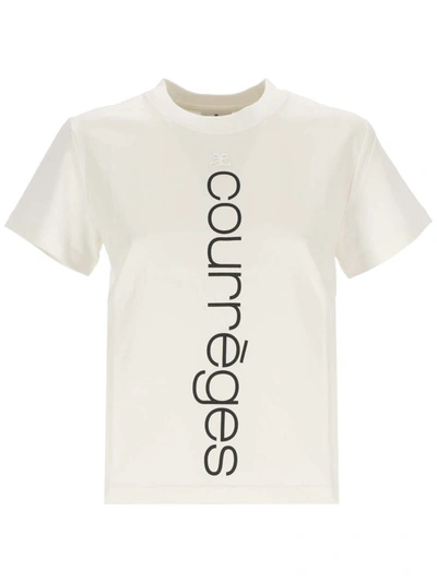 Shop Courrèges Courreges T-shirts And Polos In Heritage White