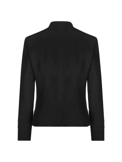 Il Tabarro Buttoned Fitted Jacket In Black
