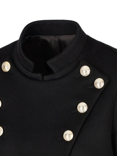 Il Tabarro Buttoned Fitted Jacket In Black
