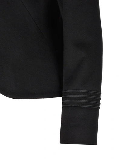 Il Tabarro Buttoned Fitted Jacket In Black