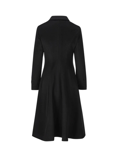 Il Tabarro Double-breasted Coat In Black