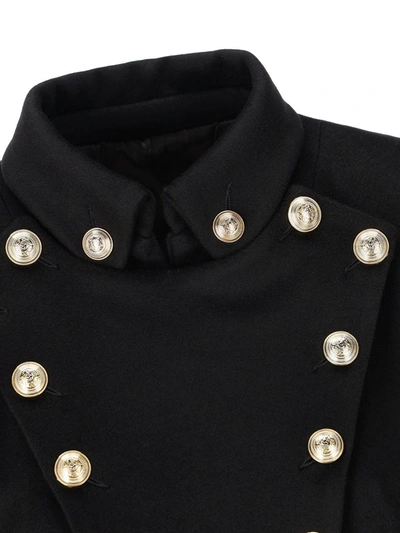 Il Tabarro Double-breasted Coat In Black