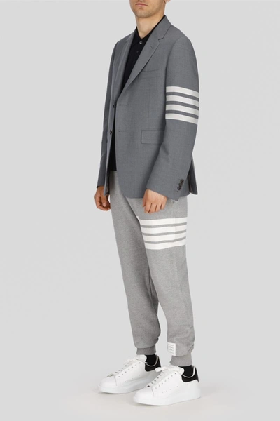 Shop Thom Browne Trousers In Gray