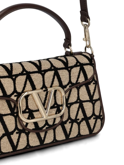 Shop Valentino Garavani Handbags In Natural-black/fondant