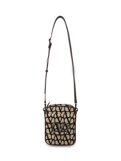 Shop Valentino Garavani Handbags In Natural/black/fondant