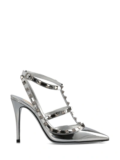 Shop Valentino Garavani Low Shoes In Silver