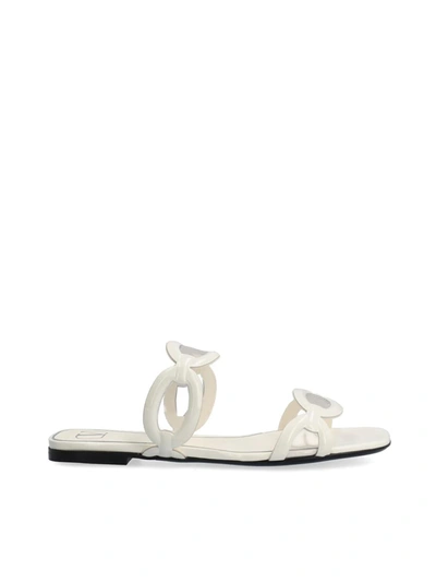 Shop Valentino Garavani Sandals In Ivory/transparent